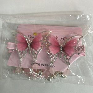 Butterfly clips, in pink, purple and blue color ,